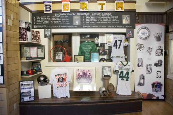 Sports T-shirts presentation in a museum