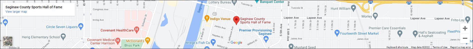 SAGINAW COUNTY SPORTS HALL OF FAME map 1