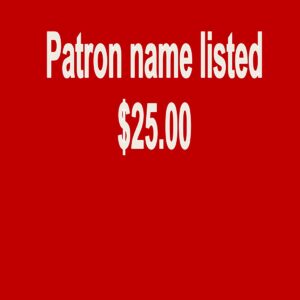Red background with white text, $25.00 listed.